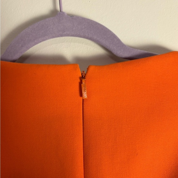 Fendi Orange A-Line Midi, Scoop Neck & Sleeveless, Cocktail Dress - Picture 7 of 9